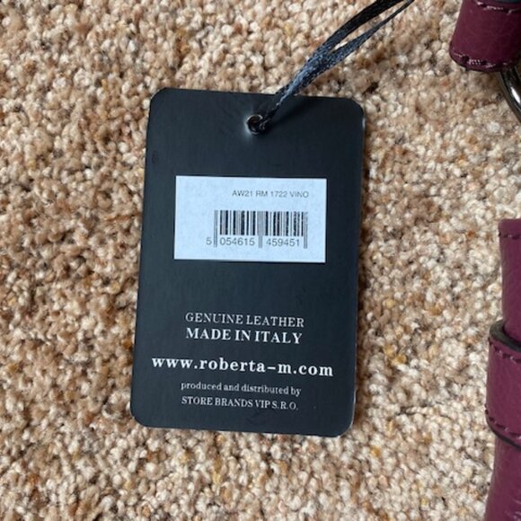 New w/Tags - Roberta M Shoulder Bag - Wine Leather - Picture 4 of 7